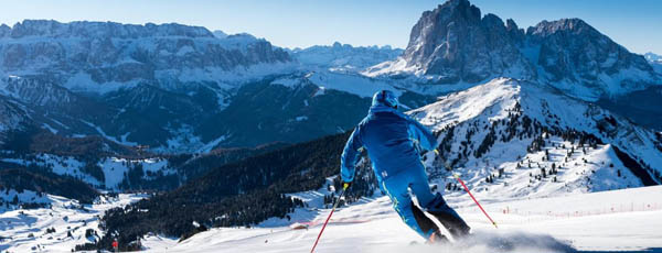 lyovanie vo Val Gardene s vhadom na Dolomity