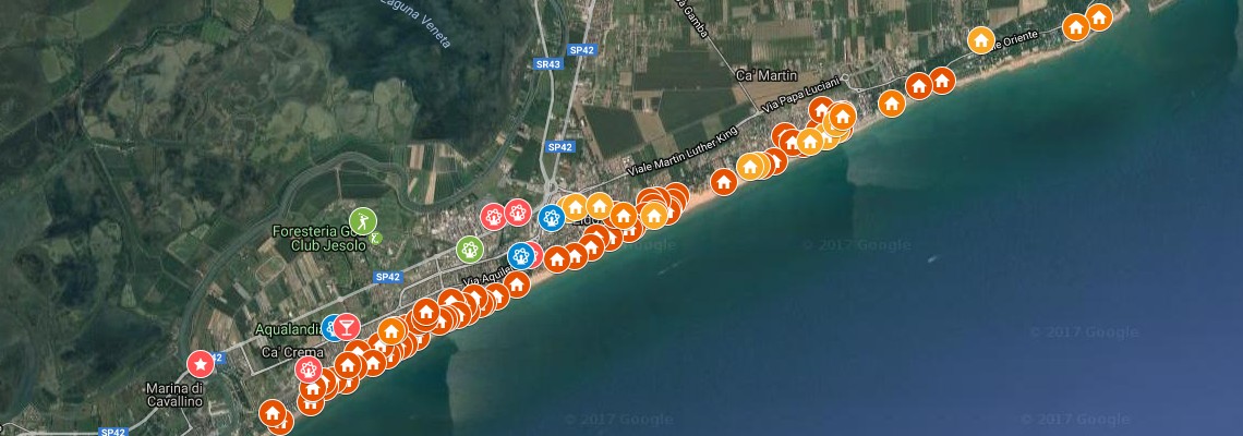 mapa Lido di Jesolo