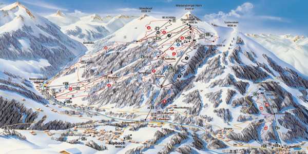 ski mapa - Alpbachtal