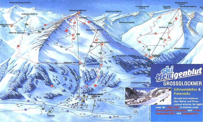 ski mapa - HEILIGENBLUT