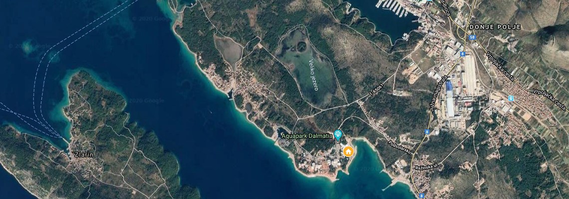 mapa Hotel Amadrija Park Andrija, ibenik