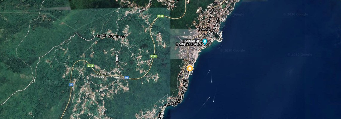 mapa Hotel Admiral, Opatija