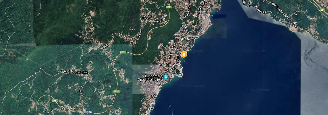 mapa Hotel Ambasador, Opatija