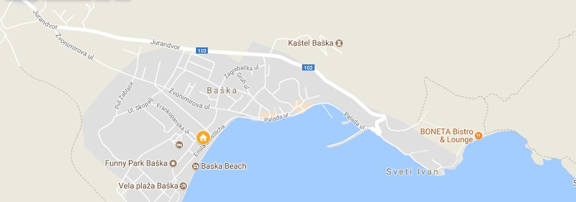 mapa Rezidencia Atrium, Baka