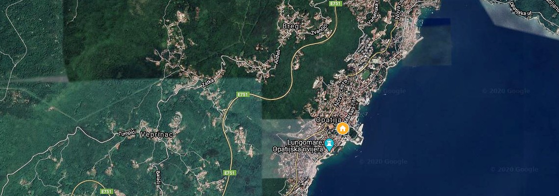 mapa Hotel Bristol, Opatija