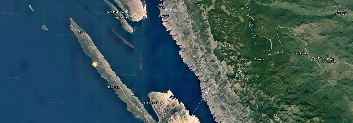 mapa Hotel Luna Island, Jakinica