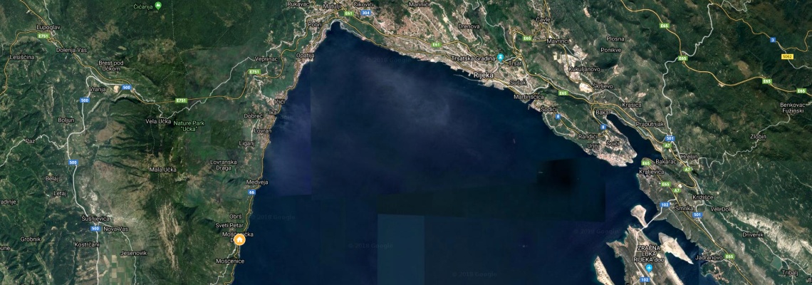 mapa Hotel Marina, Moenika Draga