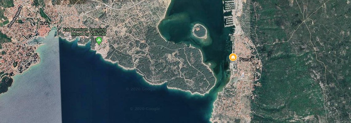 mapa Falkensteiner Hotel Park, Punat