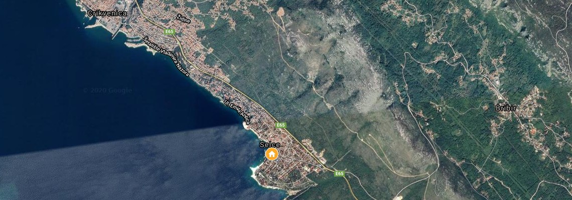 mapa Hotel Selce, Selce