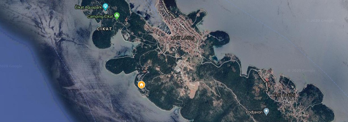 mapa Family Hotel Vespera, Mali Loinj
