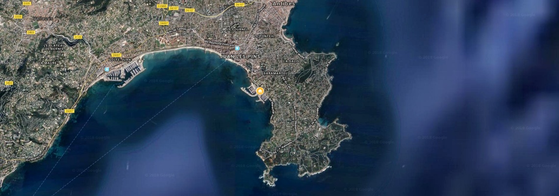 mapa Hotel Cap d'Antibes Beach, Juan les Pins