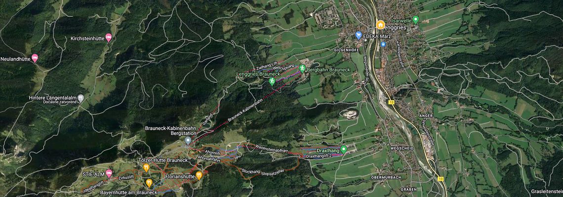 mapa Hotel Alpengasthof Lenggrieser Hof, Lenggries