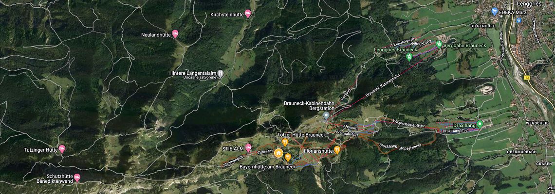 mapa Horsk chata Quenger Alm, Lenggries
