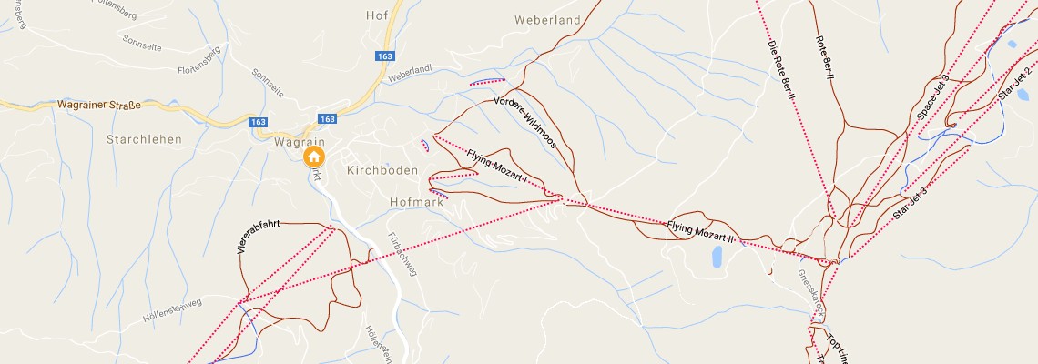 mapa Hotel Wagrainerhof, Wagrain