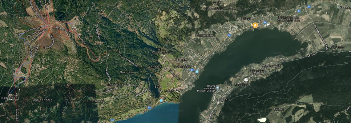 mapa Seehotel Hoffmann, Steindorf am Ossiachersee