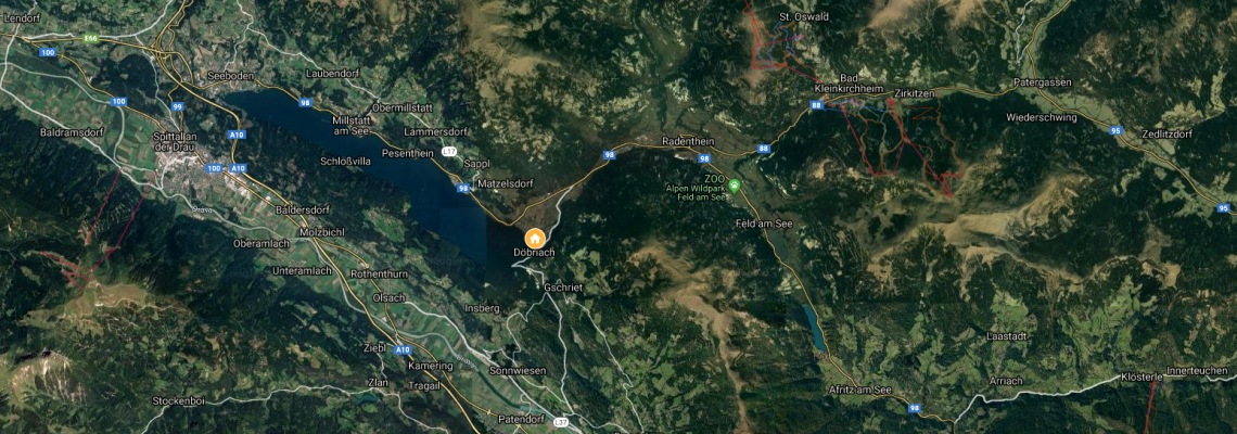 mapa Hotel Zanker, Dbriach