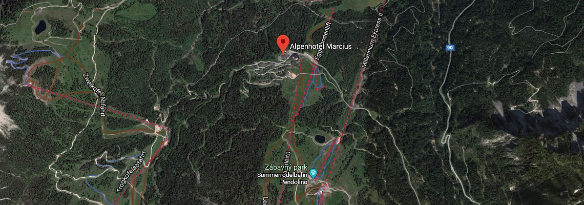 mapa Alpenhotel Marcius, Nassfeld Sonnleitn