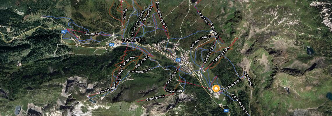 mapa Hotel Kesselspitze, Obertauern