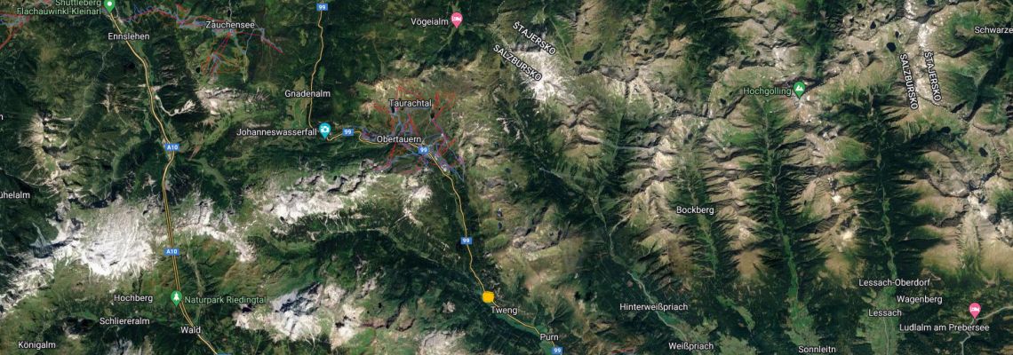 mapa Landhotel Postgut, Tweng