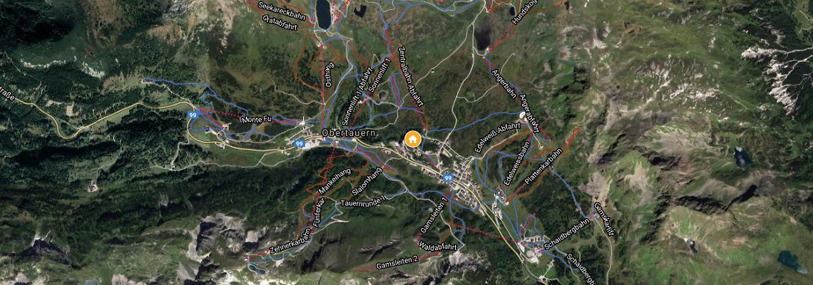 mapa Chaty Primus Lodge, Obertauern