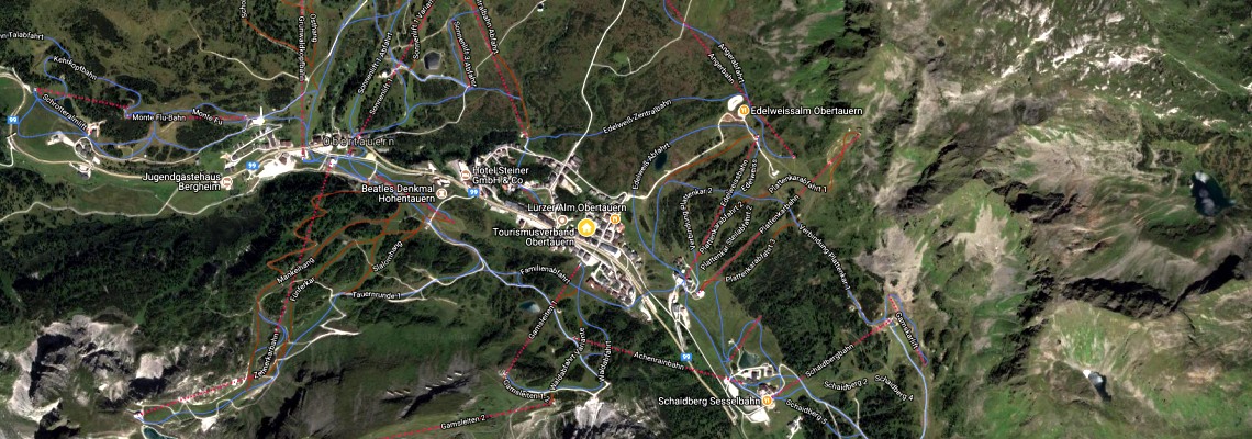 mapa Hotel Rigele Royal, Obertauern