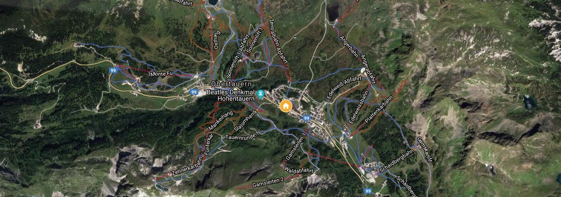 mapa Hotel Schtz, Obertauern
