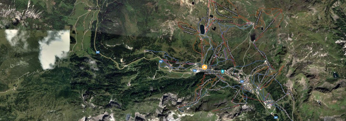 mapa Hotel Tauernknig, Obertauern