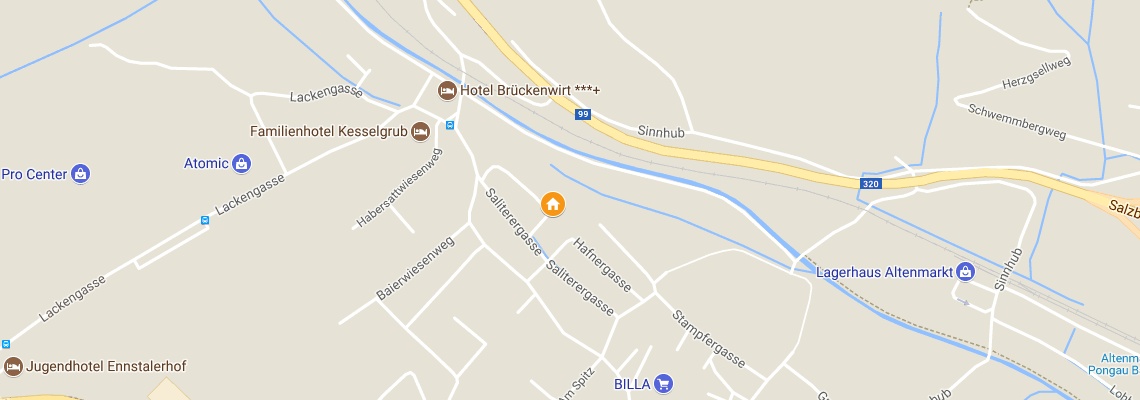 mapa Jugendhotel Ennshof, Altenmarkt