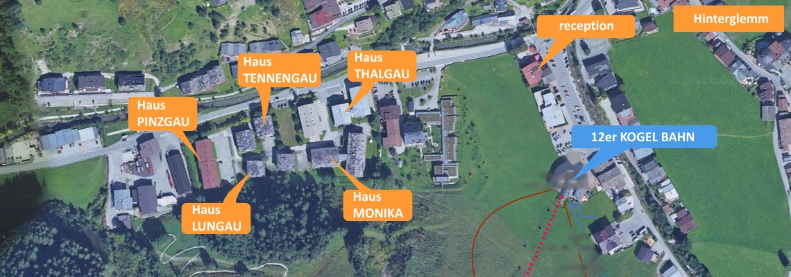 mapa Apartmny Hinterfeldweg, Hinterglemm