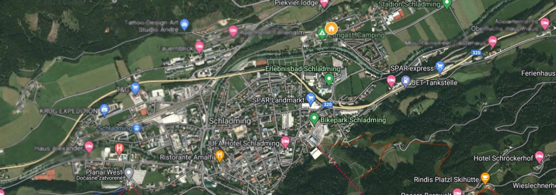 mapa Apartmny Chalet Alice, Schladming