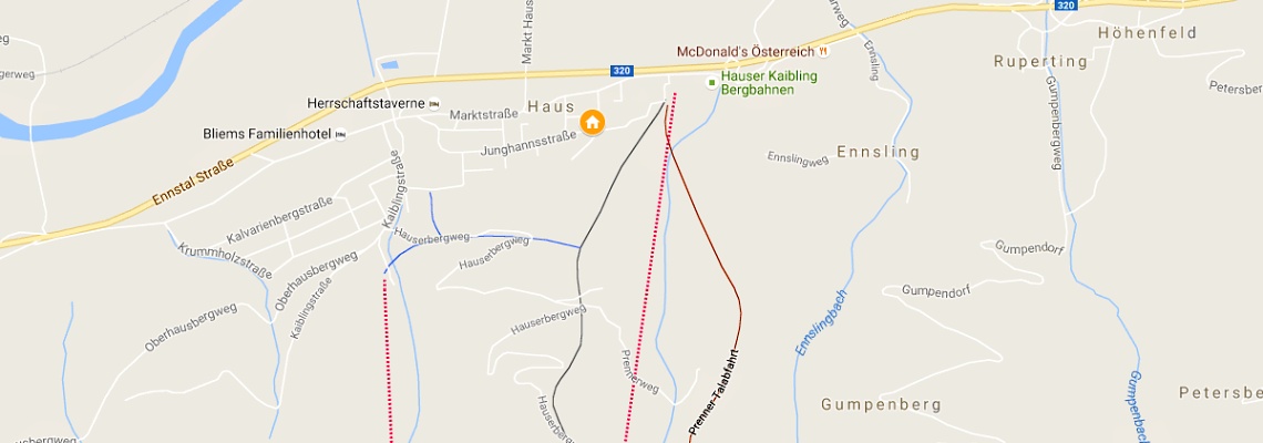 mapa Apartmny Ennsegg, Haus im Ennstal