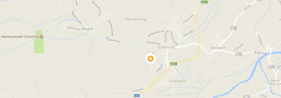 mapa Hotel Landhaus St. Georg, Grbming