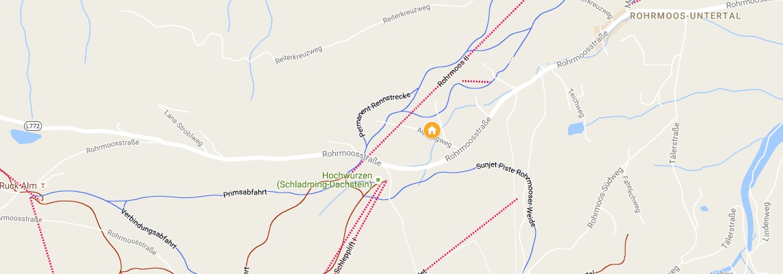 mapa Apartmny Chalet Tauern Lodges, Rohrmoos bei Schladming