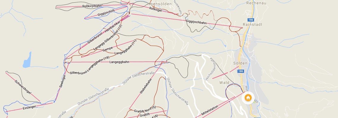 mapa Hotel Bckelar Wirt, Slden