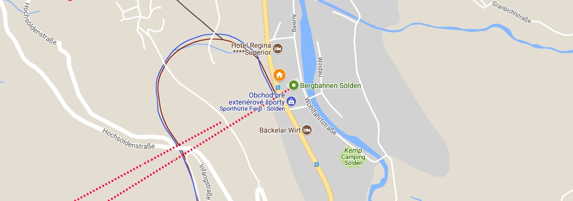 mapa Hotel Valentin, Slden