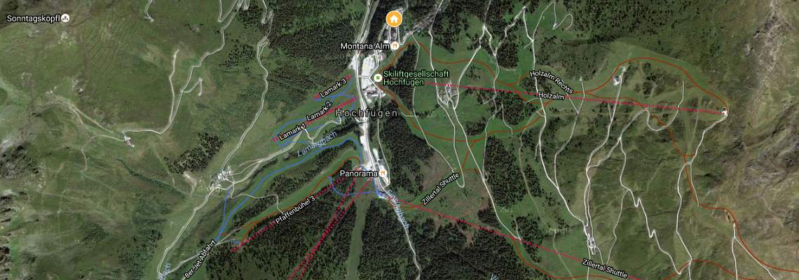 mapa Chaty Montana Chalets, Hochfgen