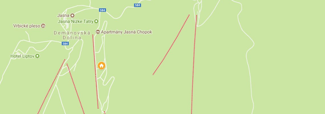 mapa Hotel Druba, Demnovsk Dolina
