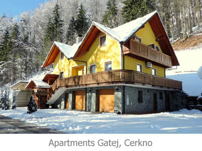 ubytovanie Apartmny Gatej, Cerkno