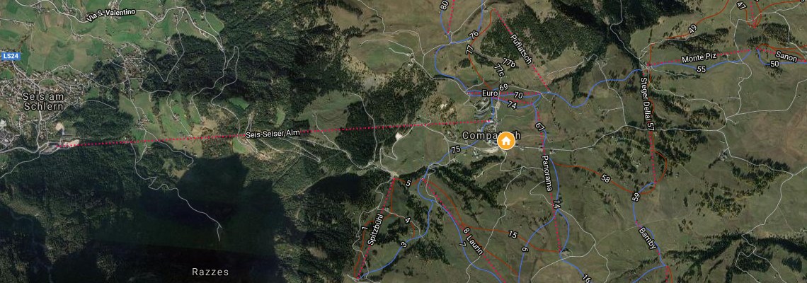 mapa Hotel Seiser Alm Plaza, Compatsch