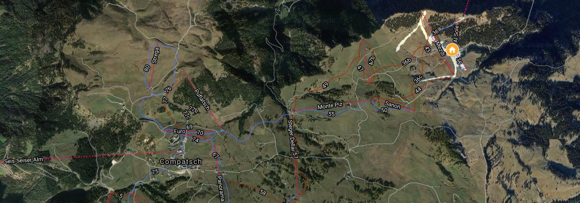 mapa Sporthotel Sonne, Seiser Alm