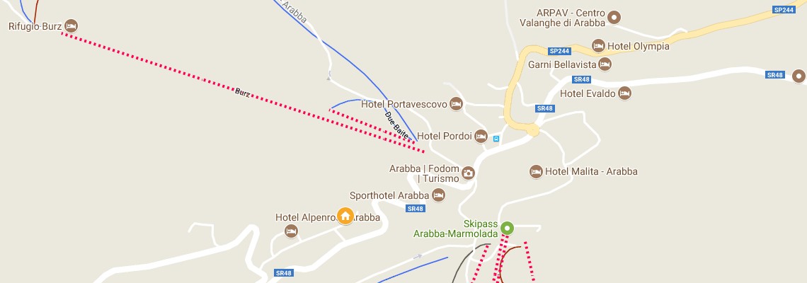 mapa Apartmny Arabba, Arabba