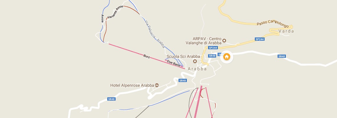 mapa Hotel Evaldo, Arabba