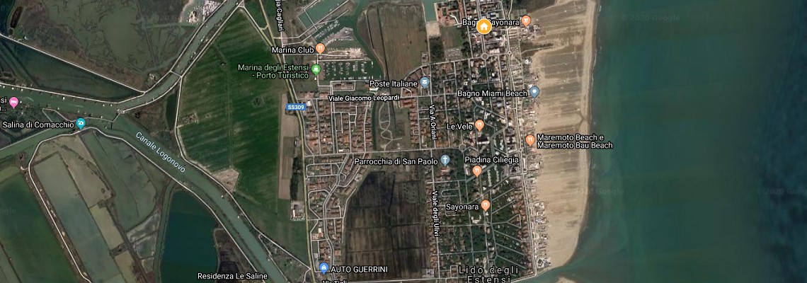 mapa Apartmny Bellavista, Lido degli Estensi