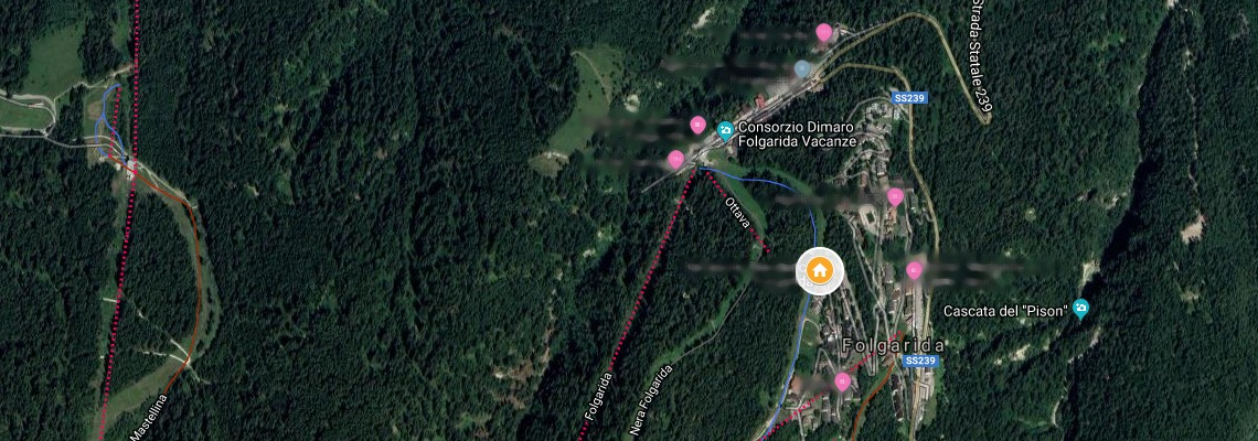 mapa Hotel Alaska, Folgarida
