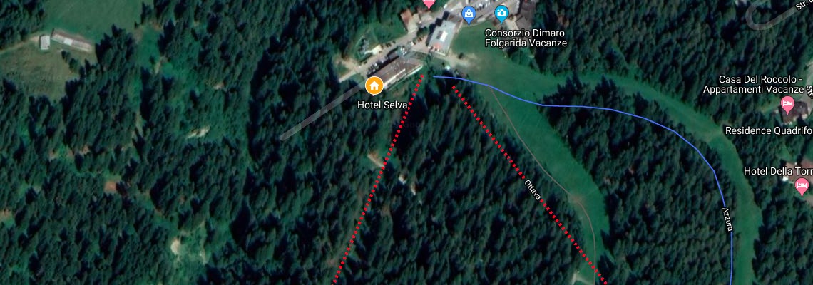 mapa Hotel Selva, Folgarida