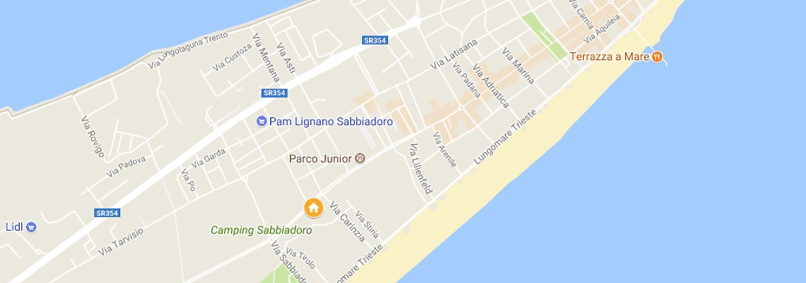 mapa Rezidencia Alideco, Lignano
