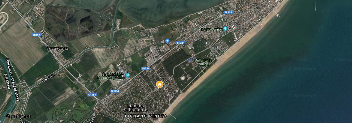 mapa Hotel Alisei, Lignano