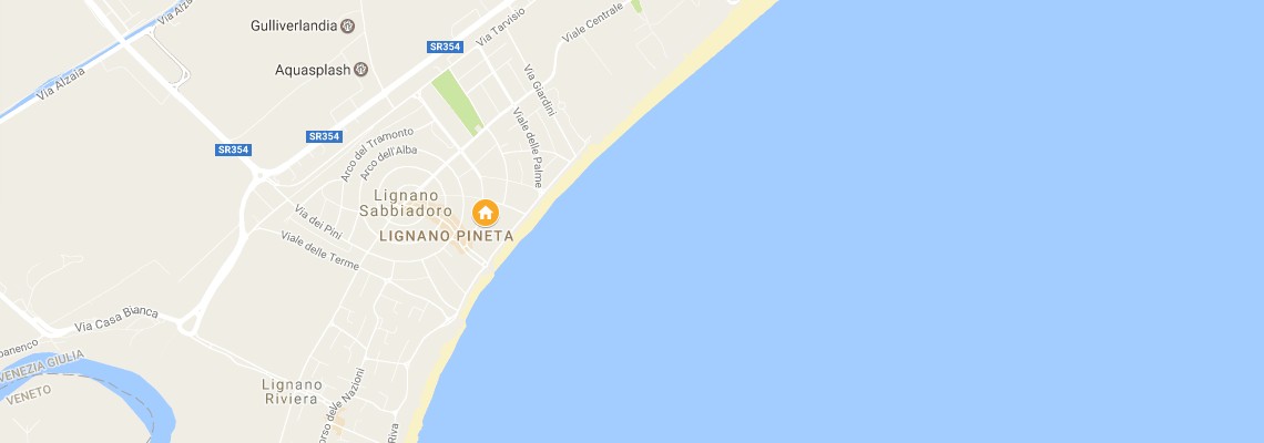 mapa Hotel Bella Venezia Mare, Lignano