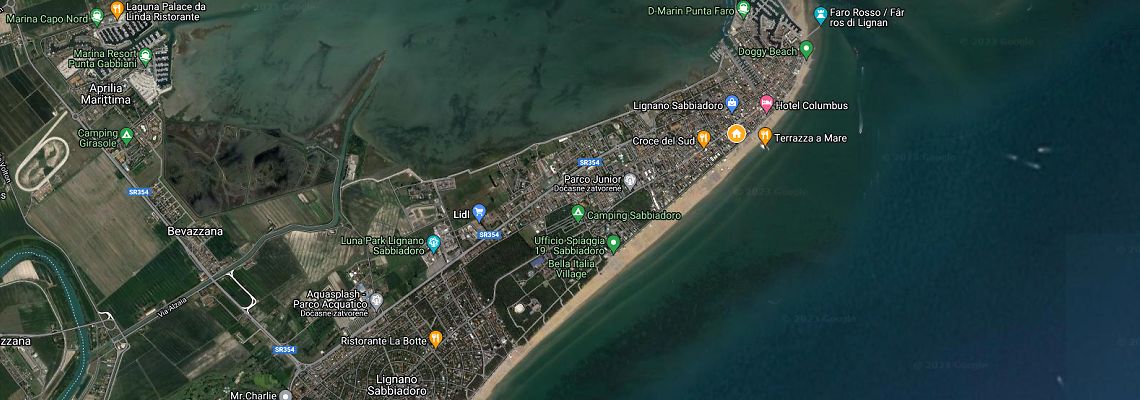 mapa Hotel Centrale, Lignano