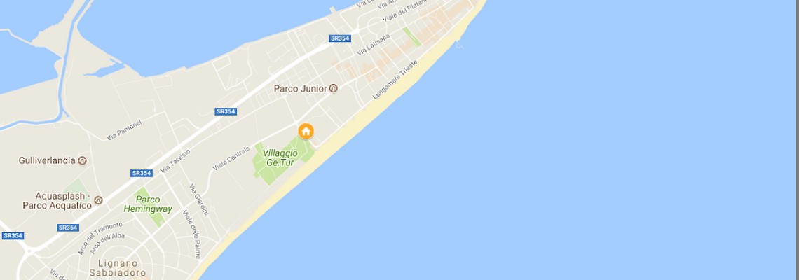 mapa Hotel Cristallo, Lignano